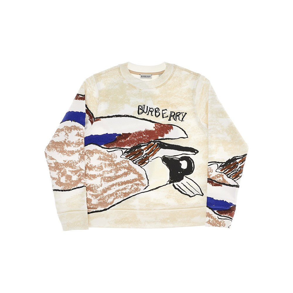 Felpa girocollo con stampa Duck