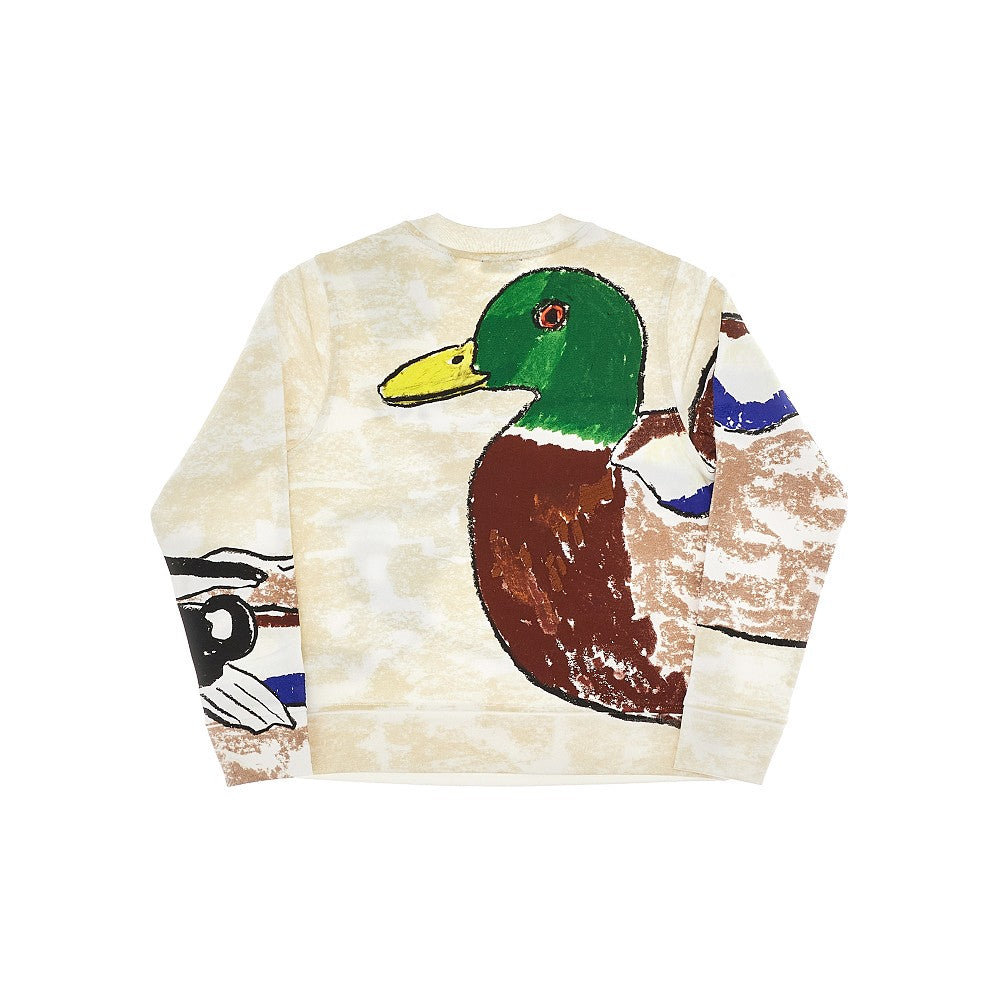 Felpa girocollo con stampa Duck
