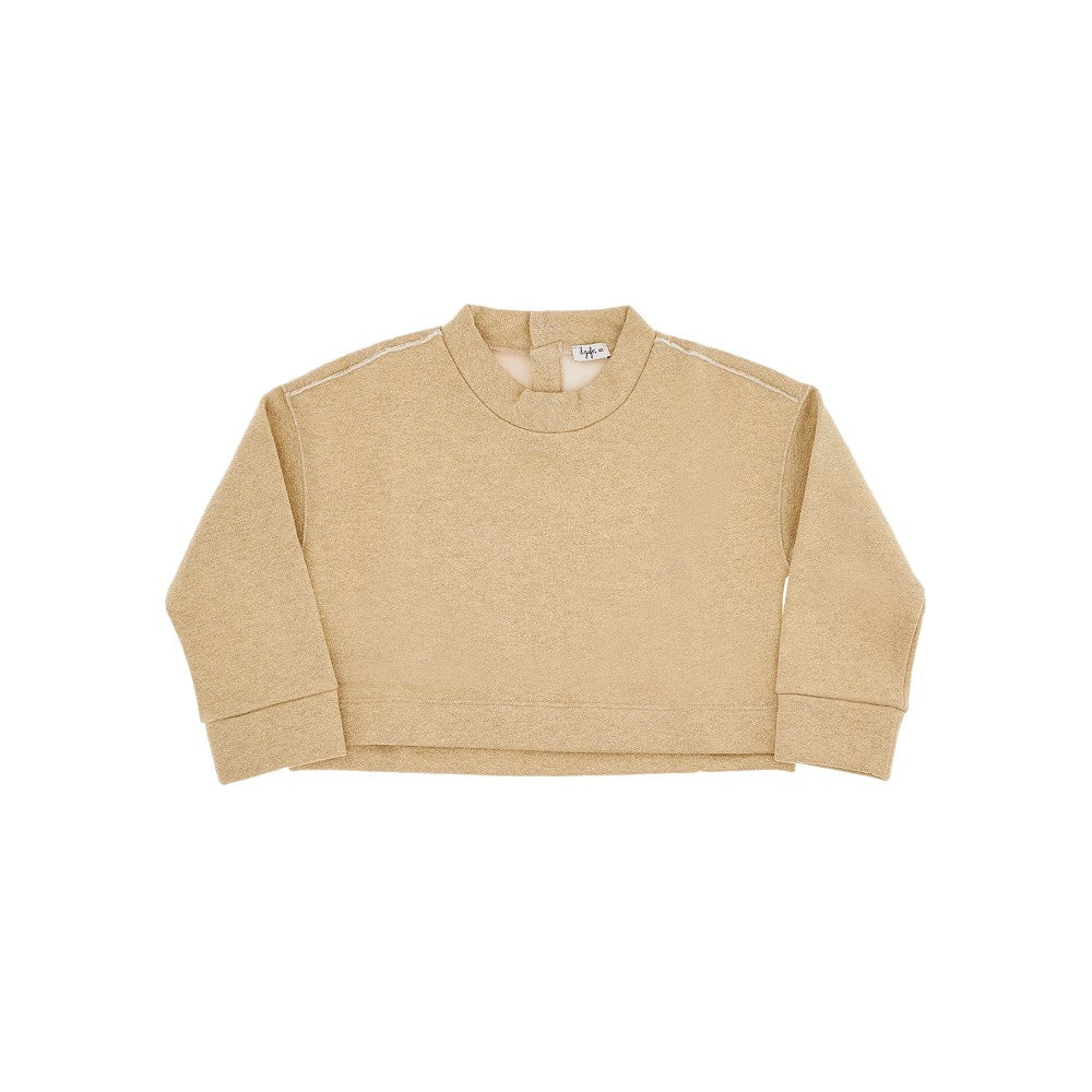 Lurex cropped sweatshirt
