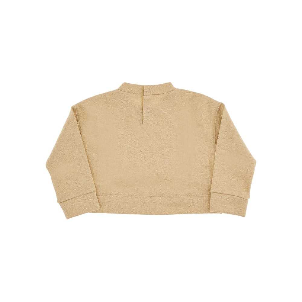 Lurex cropped sweatshirt