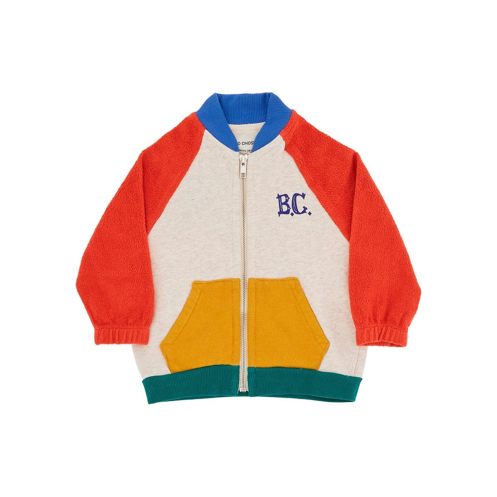 Color block full-zip sweatshirt