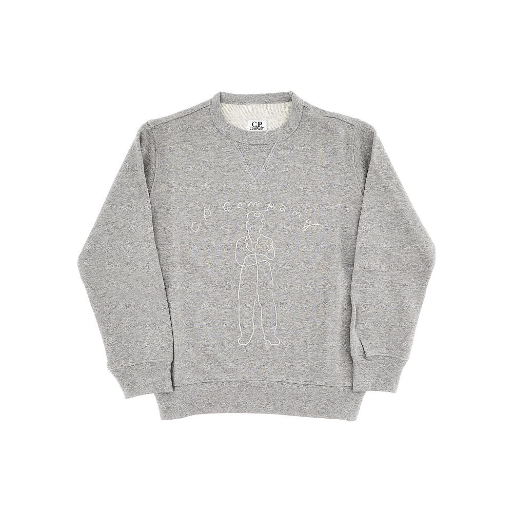 Crewneck sweatshirt with logo embroidery