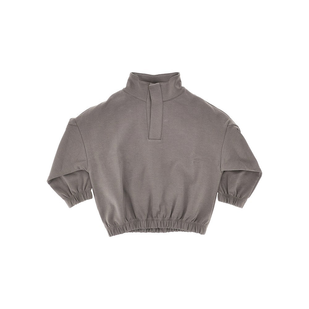 Blouson in jersey stretch con colletto