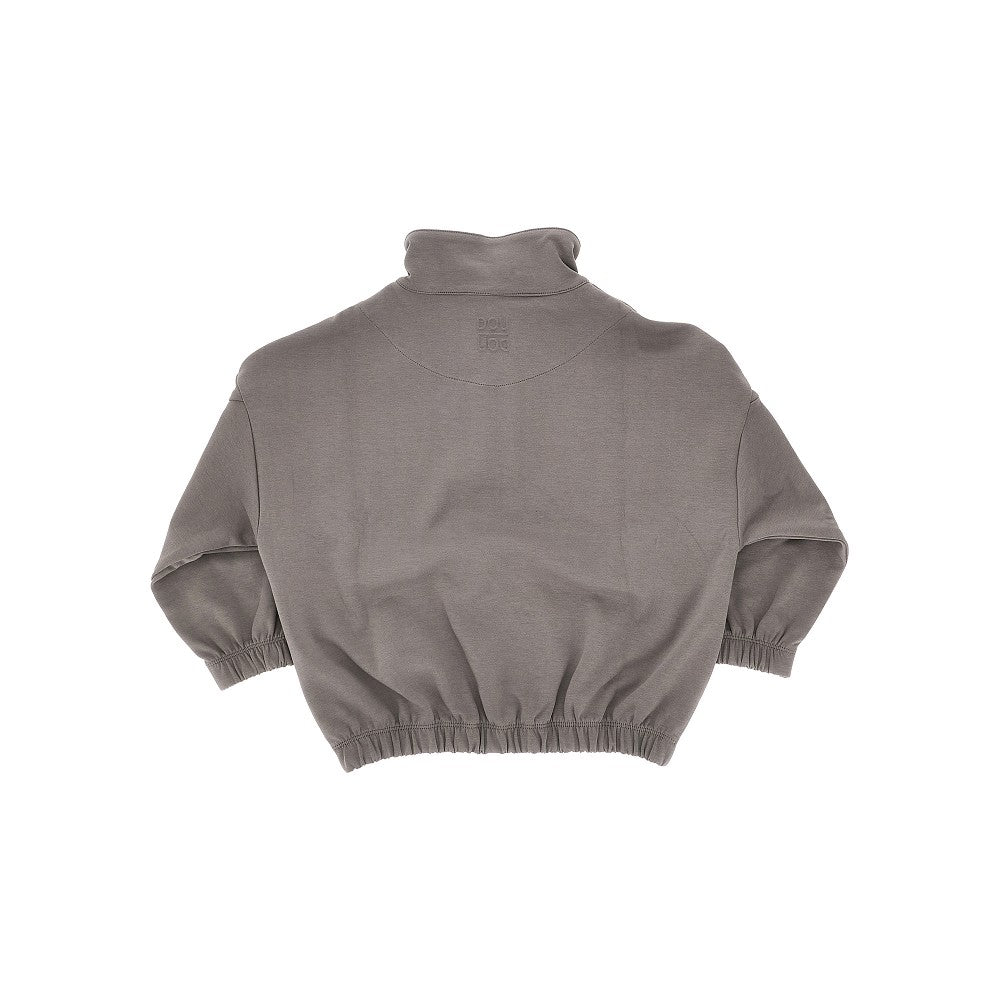 Blouson in jersey stretch con colletto