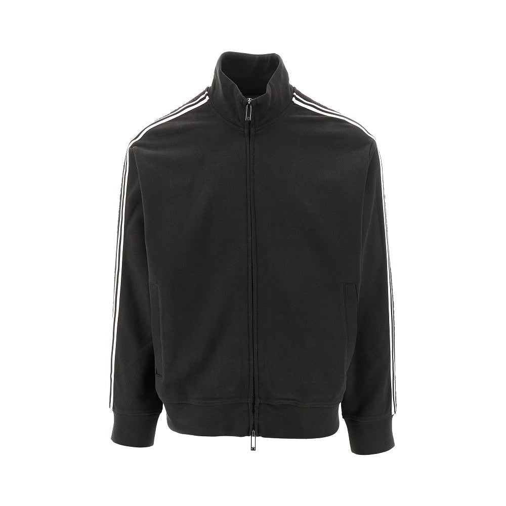 Full-zip sweatshirt with logo bands