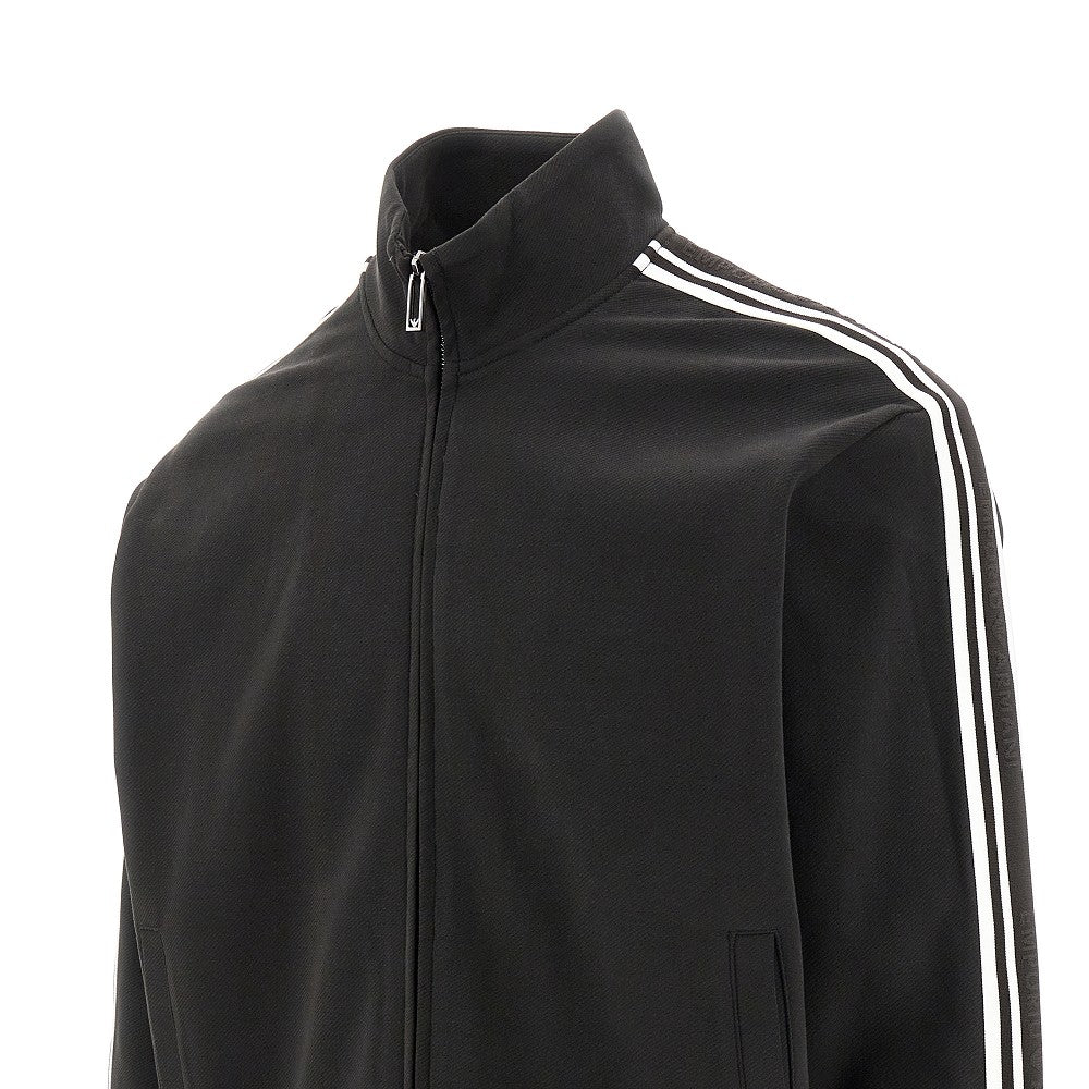 Full-zip sweatshirt with logo bands