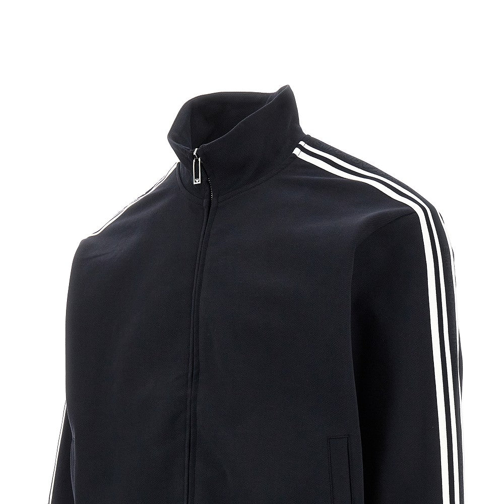 Full-zip sweatshirt with logo bands