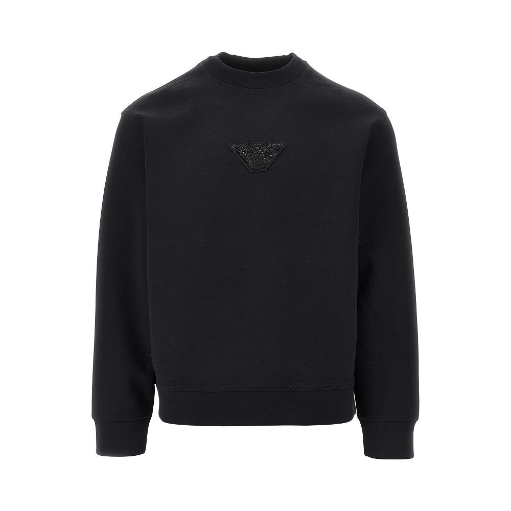 Strass Eagle patch sweatshirt