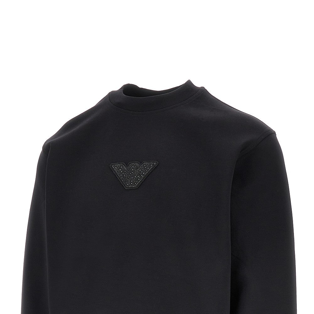 Strass Eagle patch sweatshirt