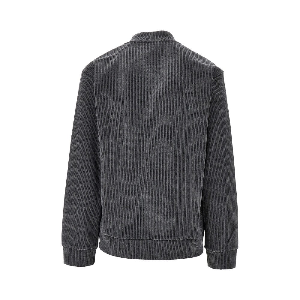 Corduroy full-zip loungewear sweatshirt