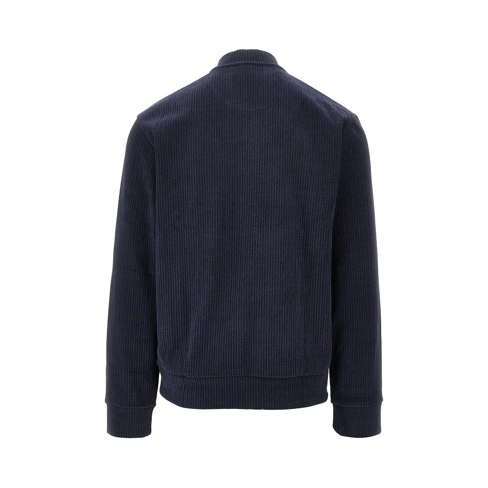 Corduroy full-zip loungewear sweatshirt
