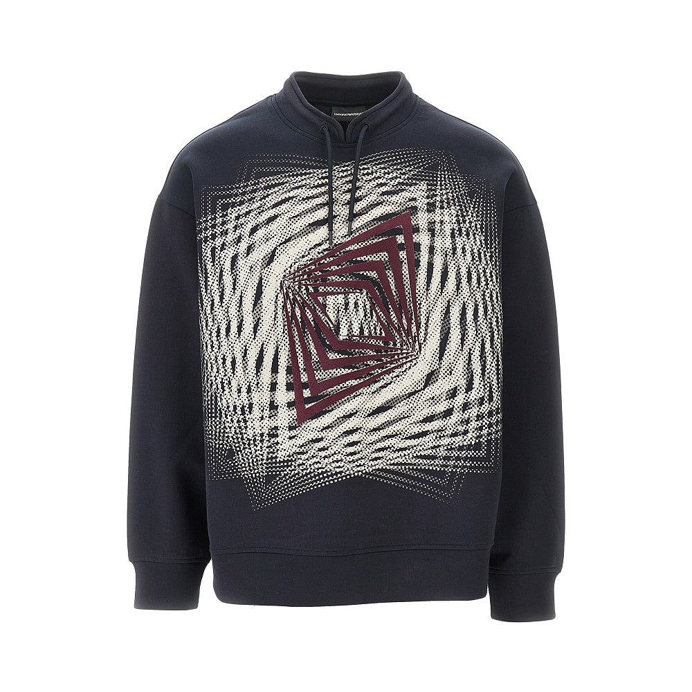Cotton-blend sweatshirt with graphic print