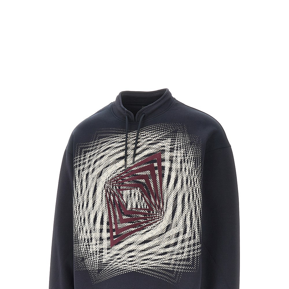 Cotton-blend sweatshirt with graphic print