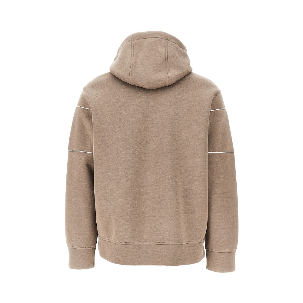 Double jersey hoodie with 3D logo