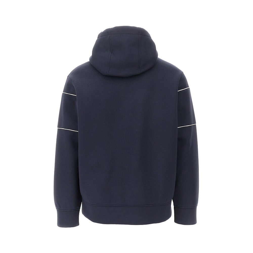 Double jersey hoodie with 3D logo