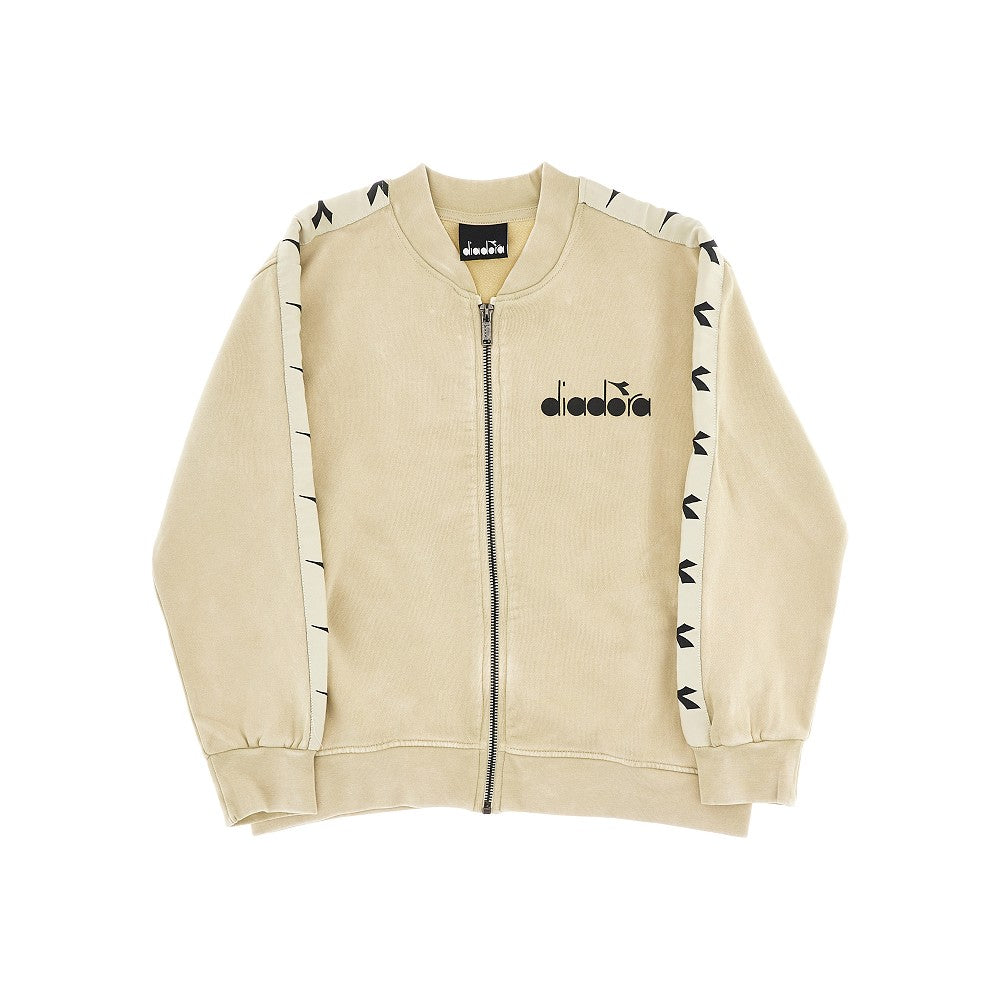 Full-zip sweatshirt with logo bands