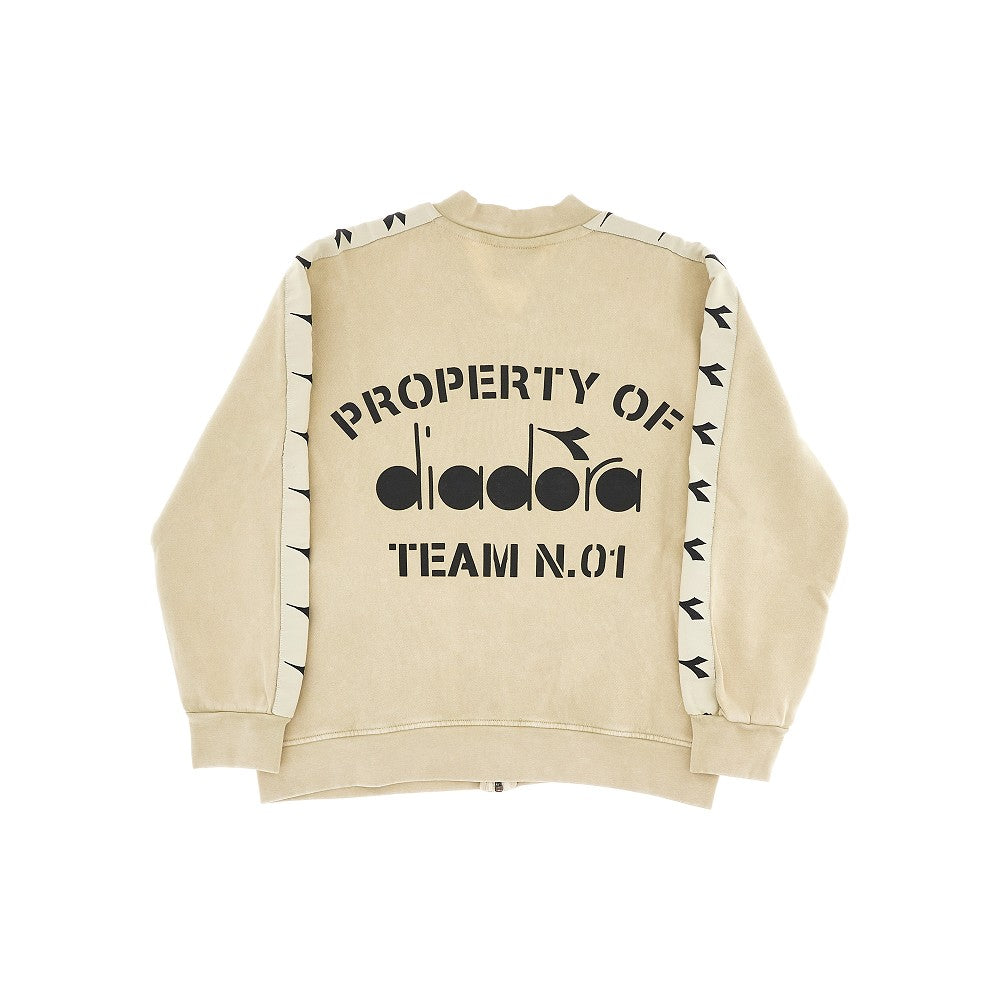 Full-zip sweatshirt with logo bands