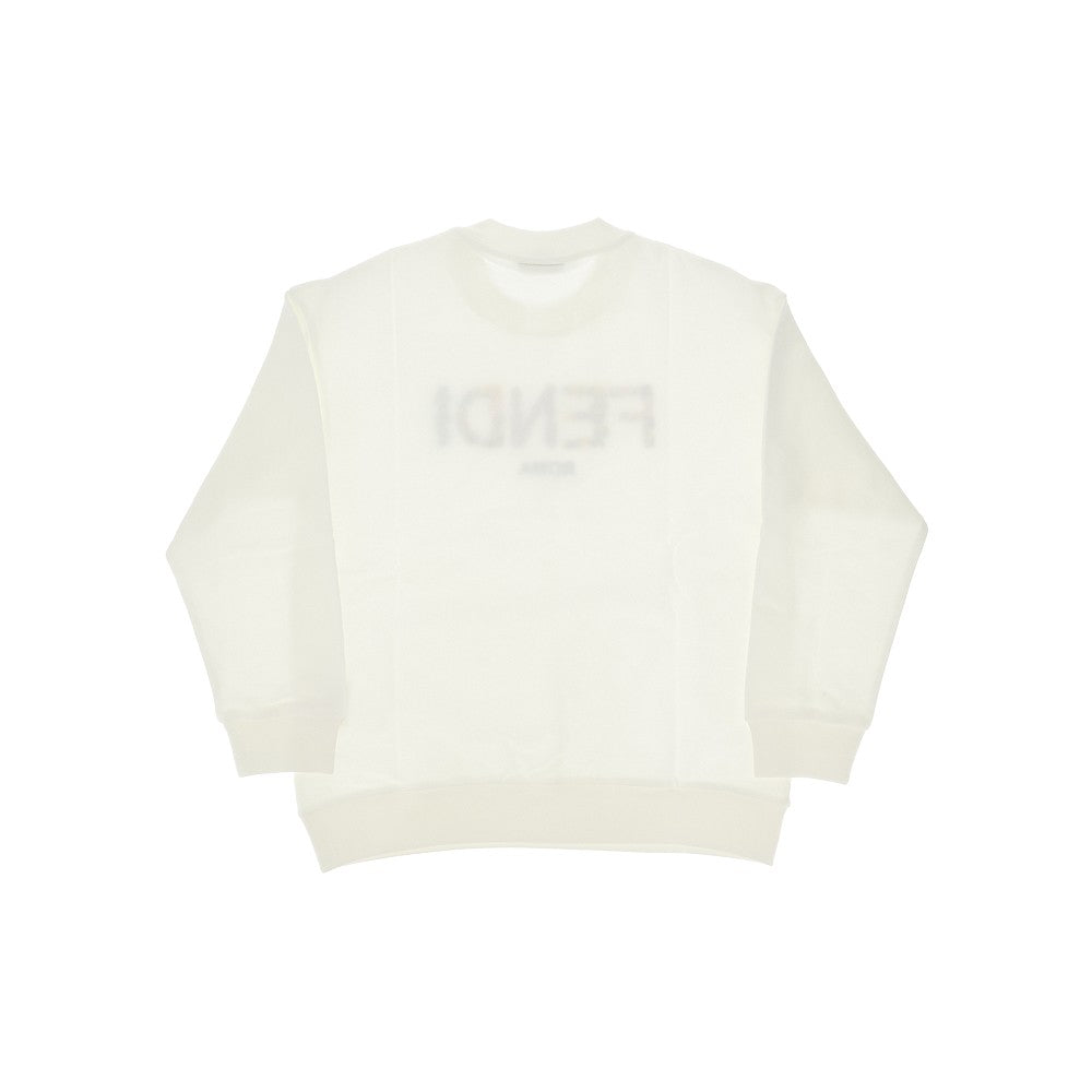 Sweatshirt with floral logo embroidery