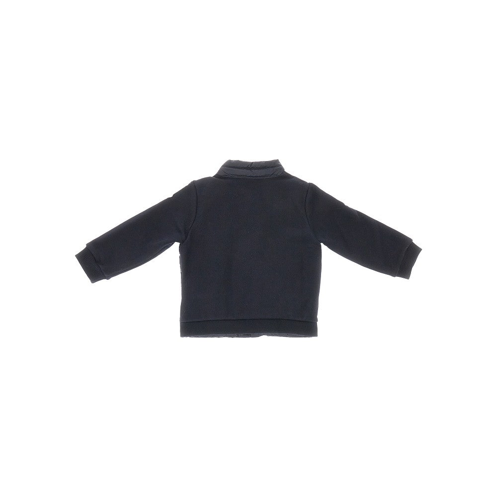 Cotton and padded nylon full-zip sweatshirt