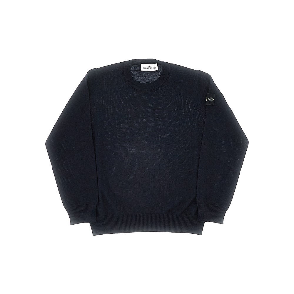 Virgin wool crewneck sweater