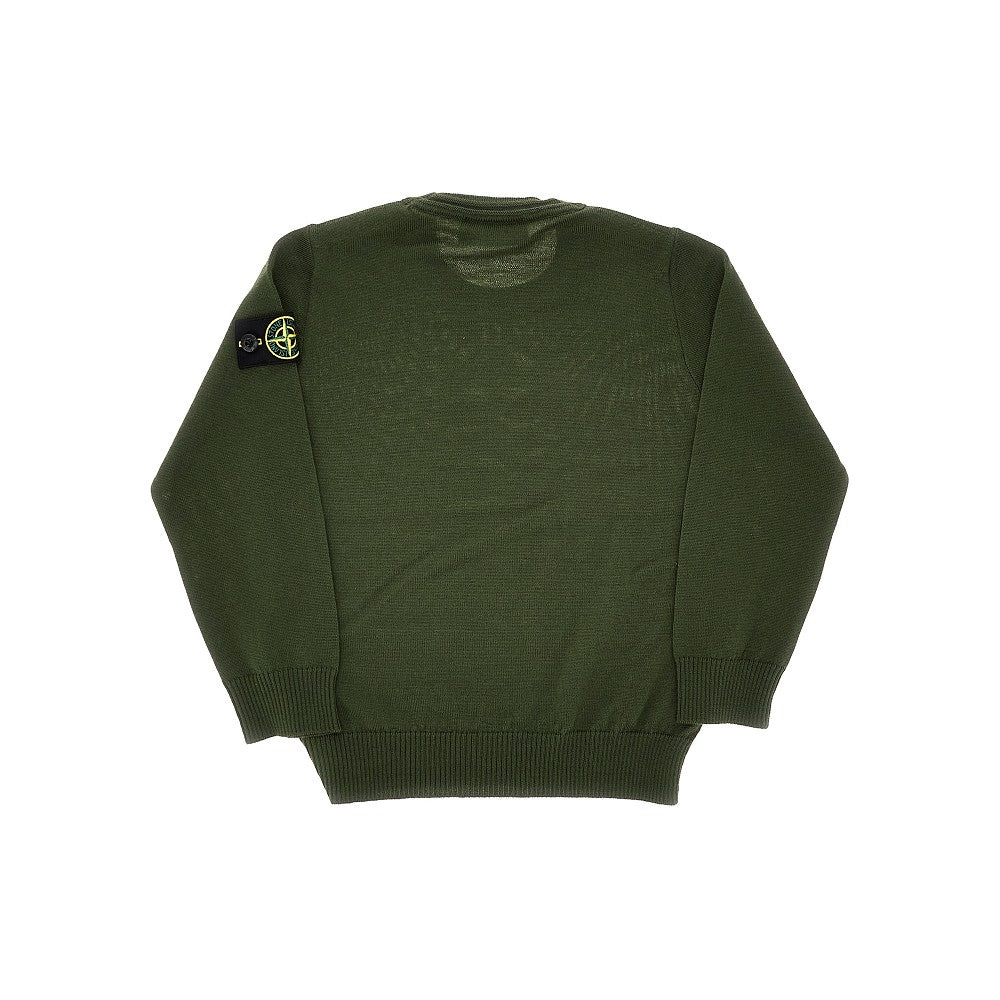 Virgin wool crewneck sweater