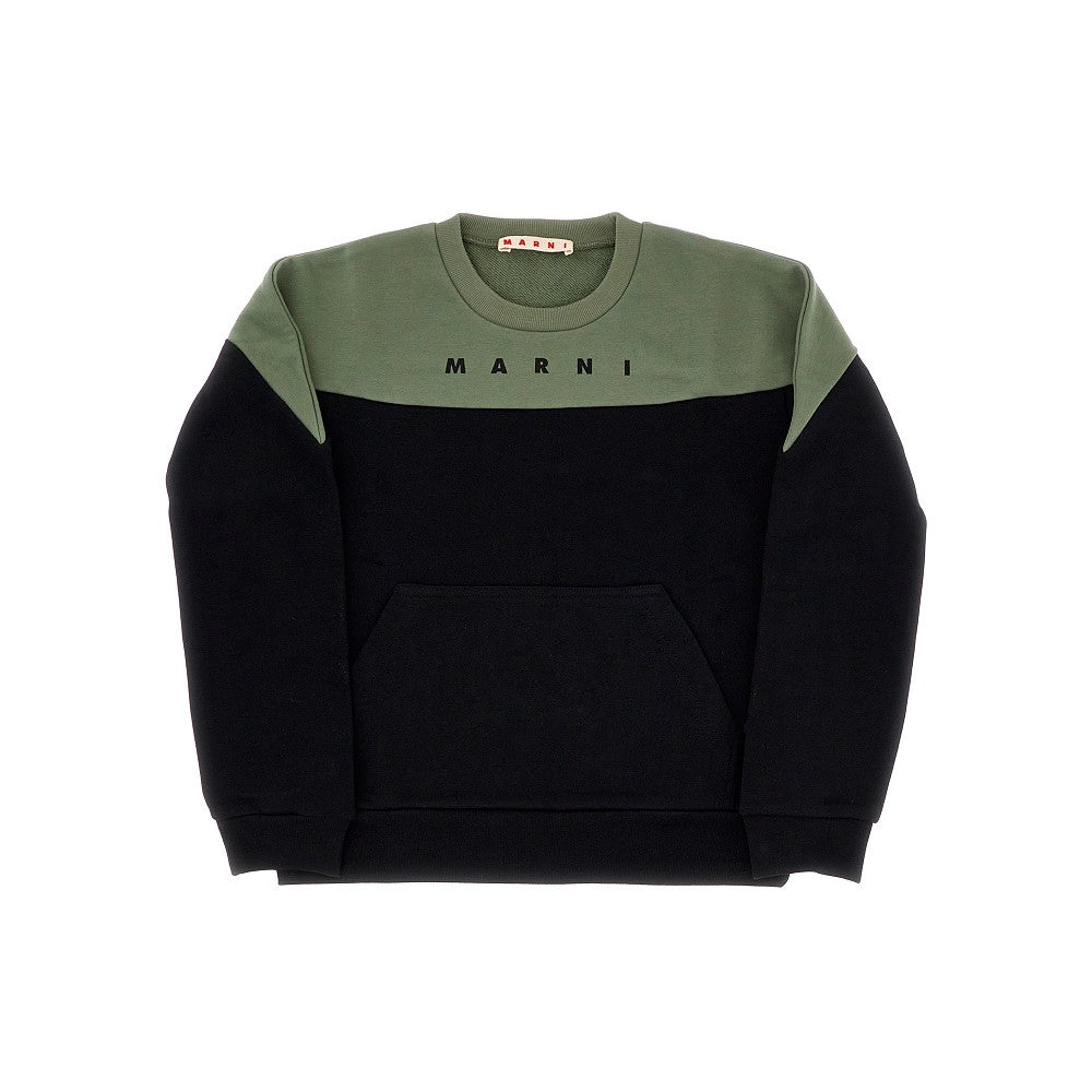 Two-tone sweatshirt with logo