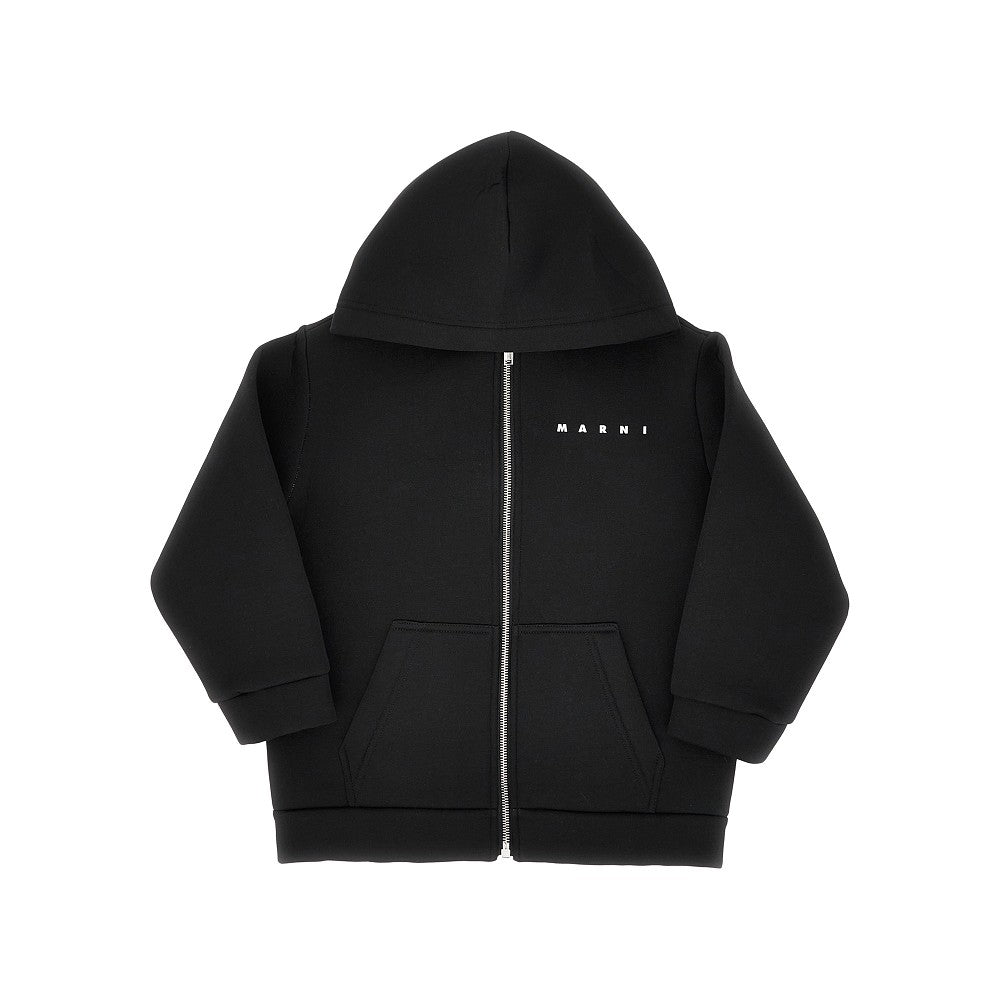 Giacca full-zip in neoprene con logo