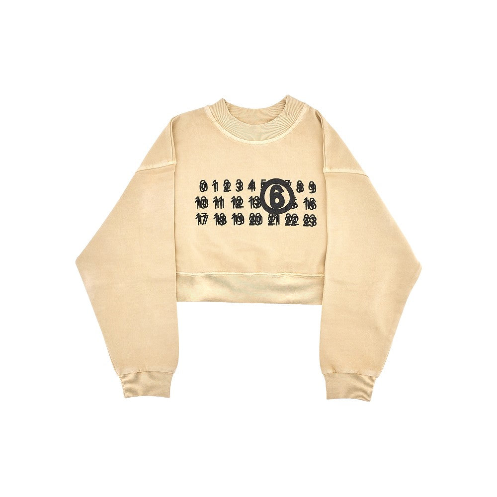 Logo print cropped sweatshirt