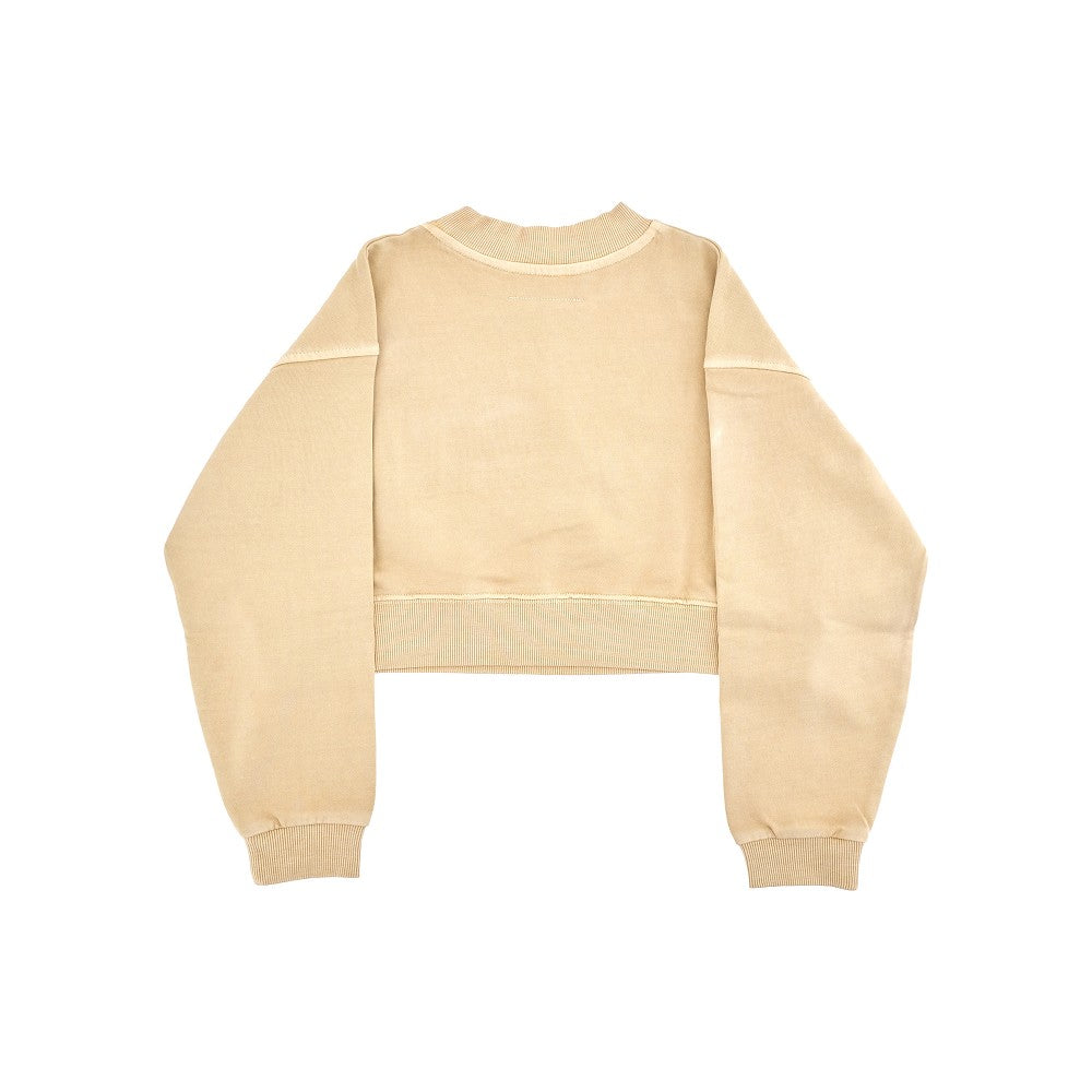 Logo print cropped sweatshirt