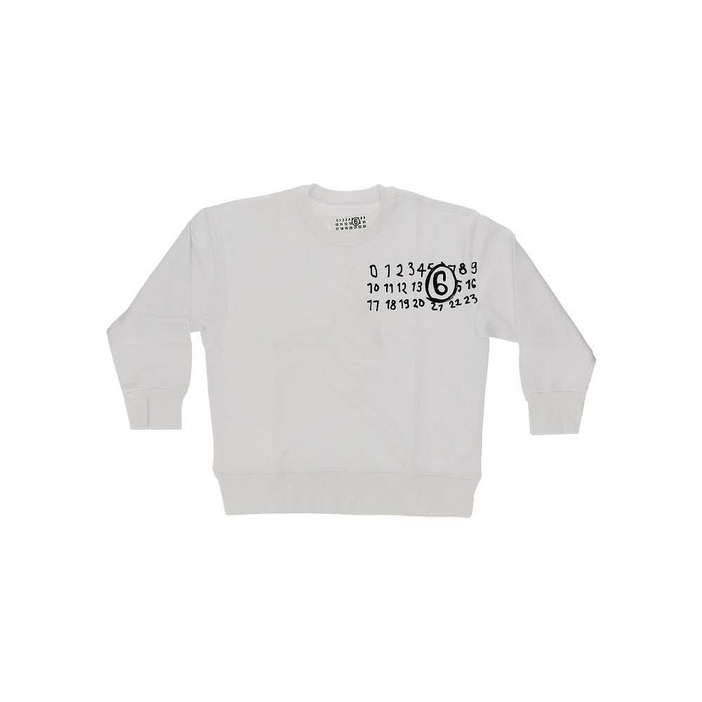 Crewneck sweatshirt with logo print