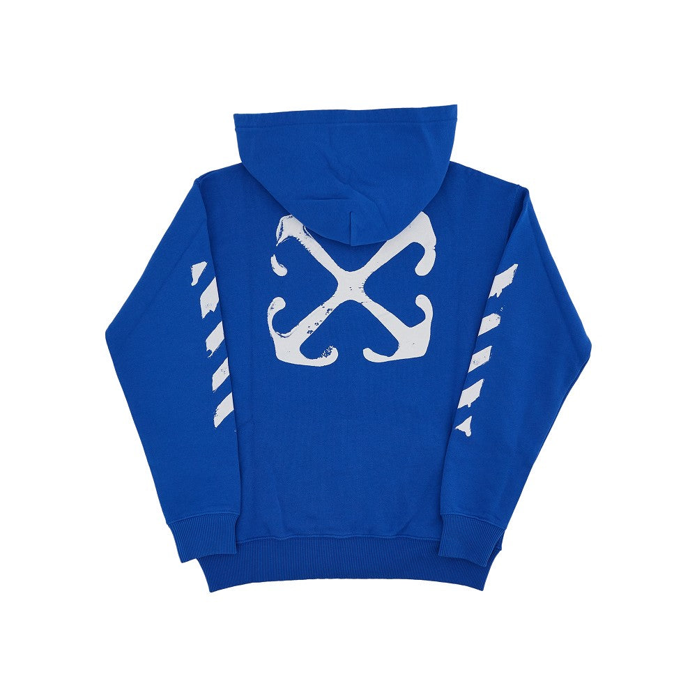 Felpa full-zip con cappuccio e stampe Paint