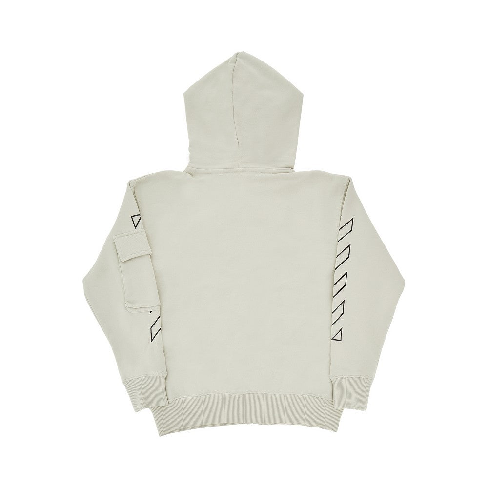 Diag print full-zip hoodie