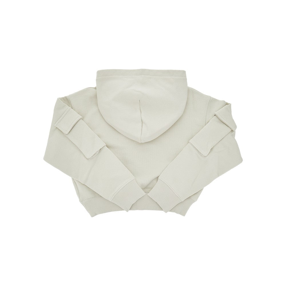 Cropped hoodie with cargo pockets