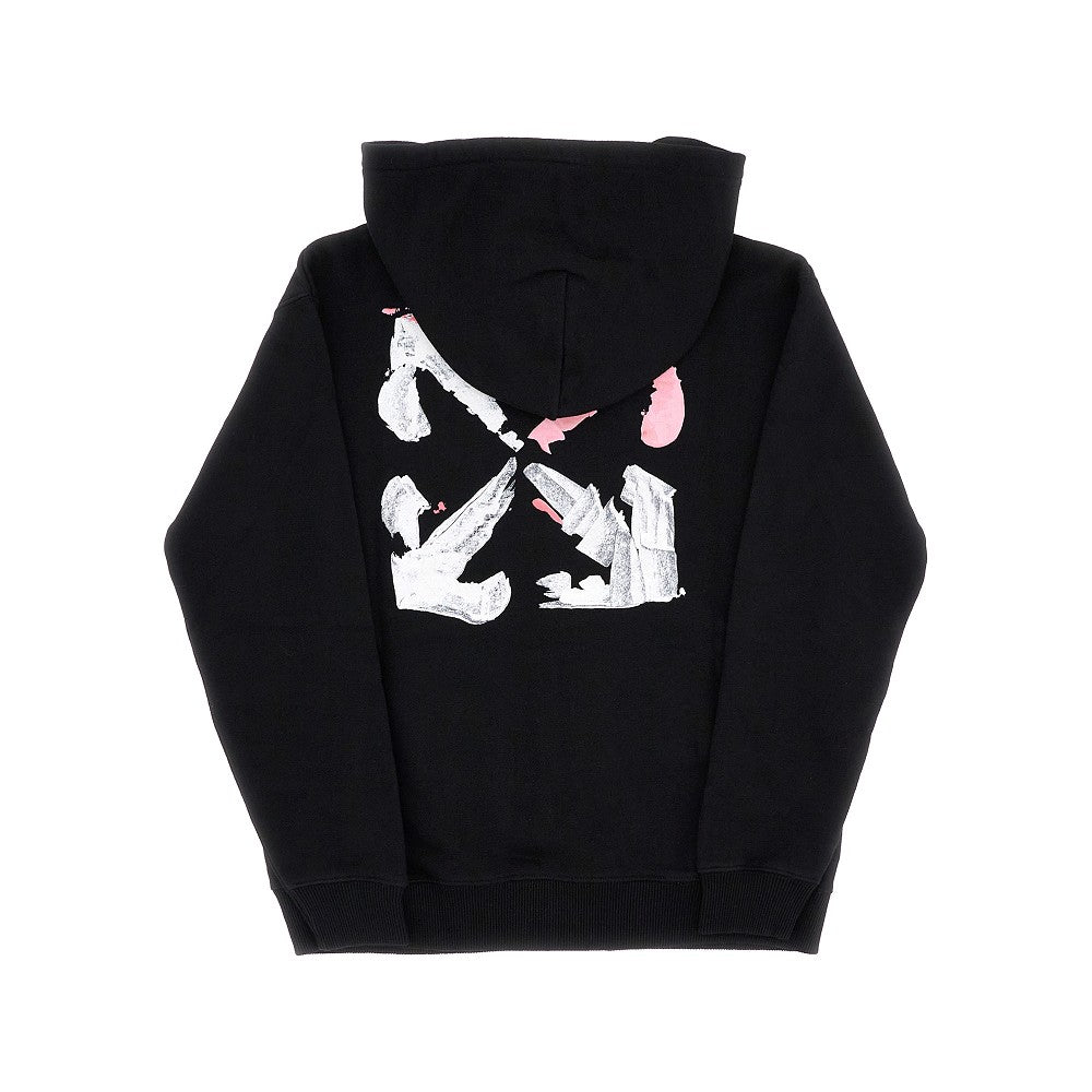 'Arrow acrylic' print full-zip hoodie