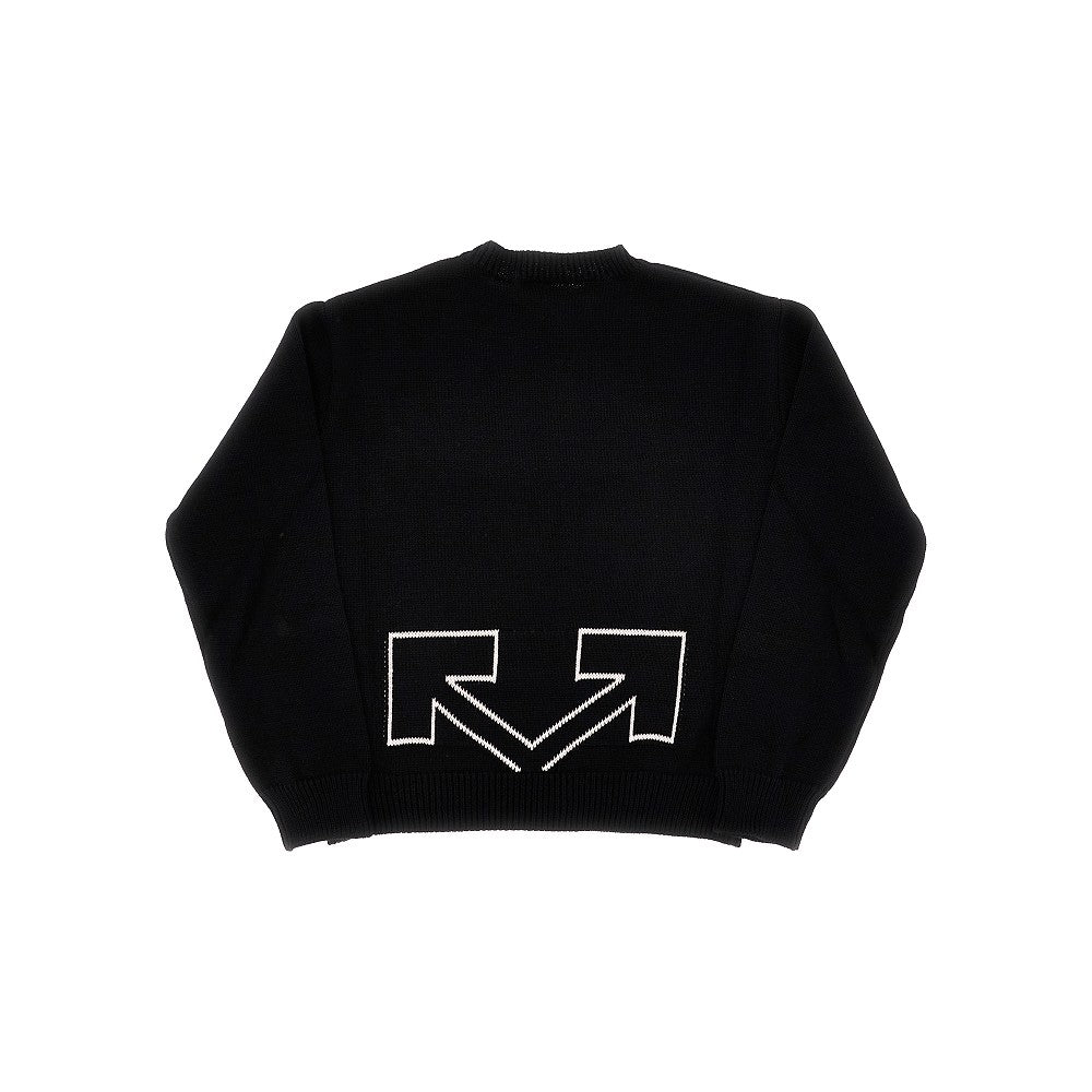 Pullover girocollo in cotone 'Type Logo'