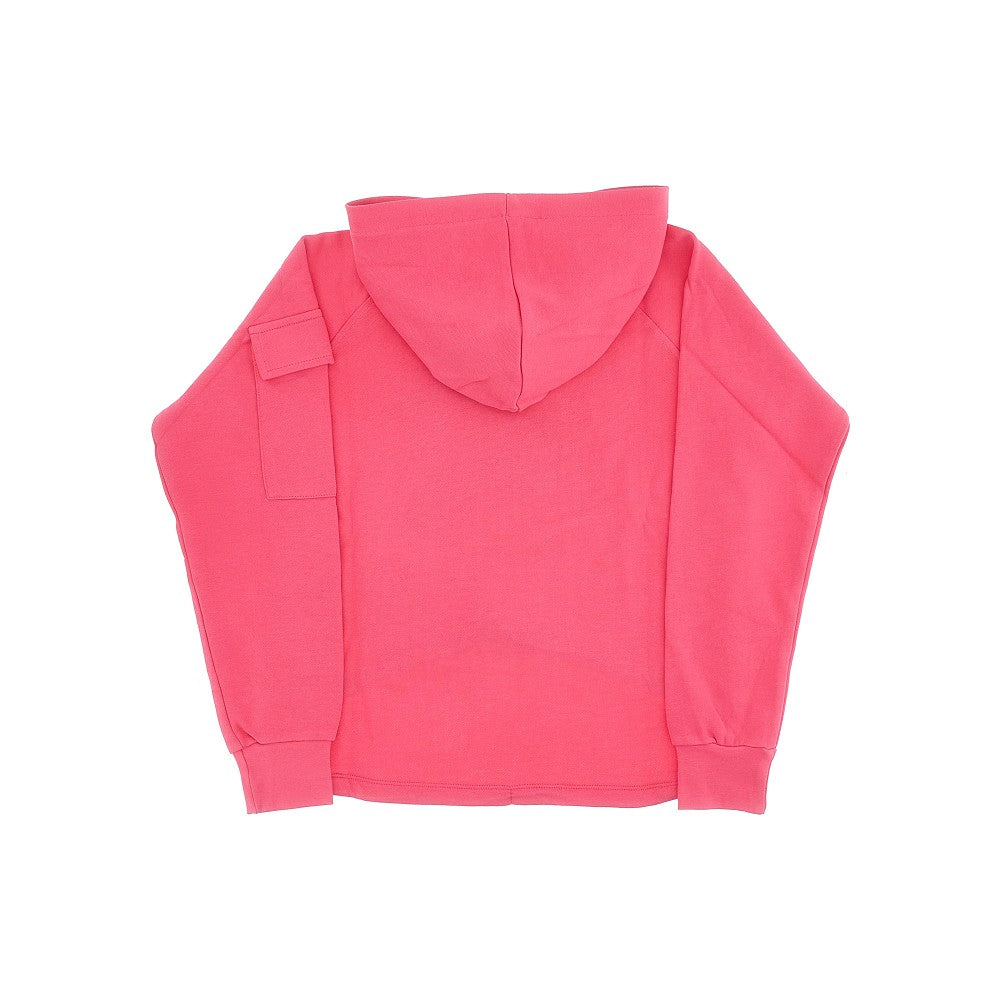 Felpa cropped con stampa logo