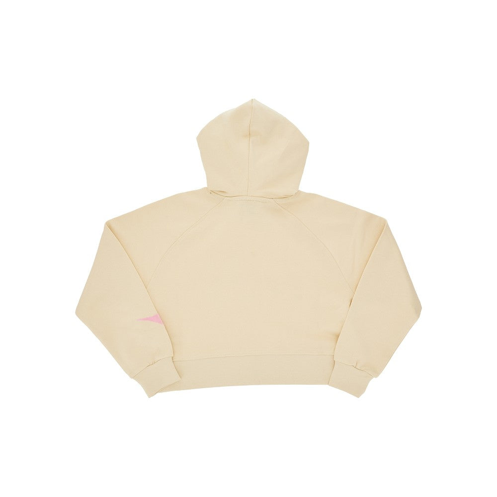 Flocked logo hoodie