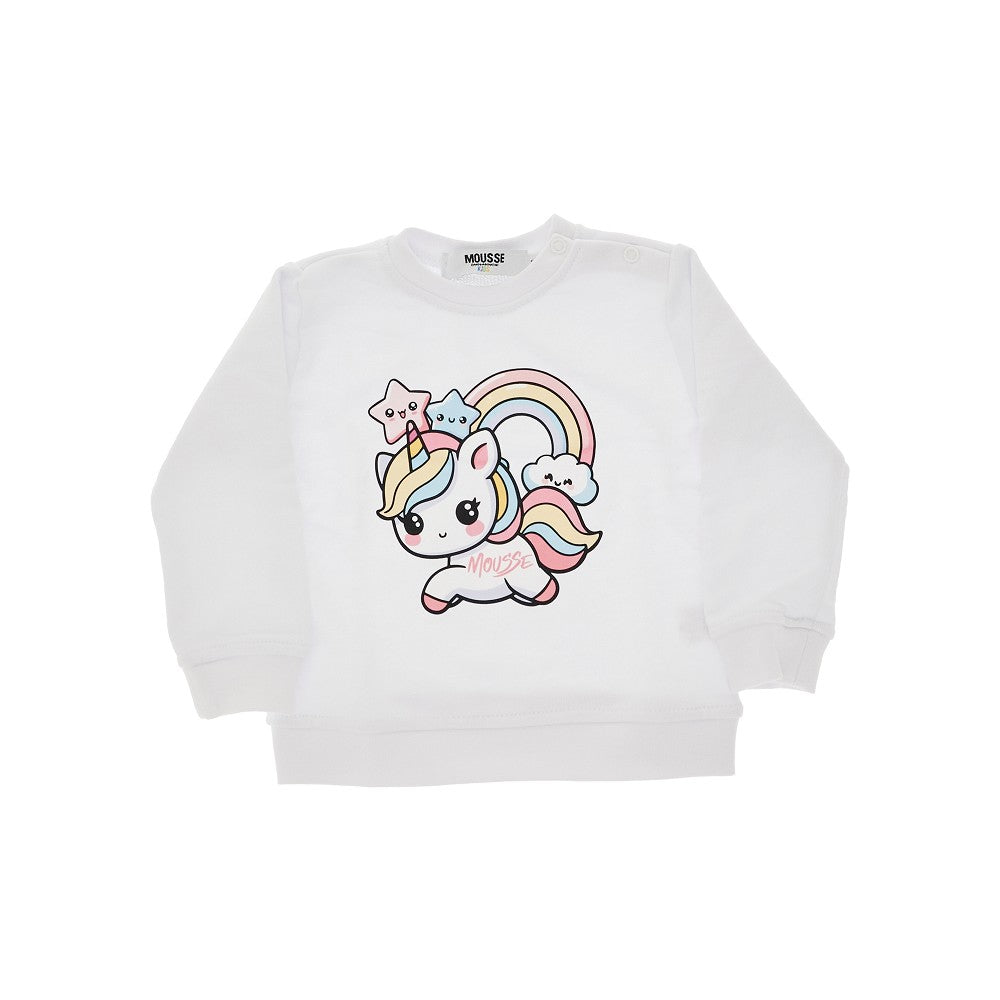 Unicorn print crewneck sweatshirt