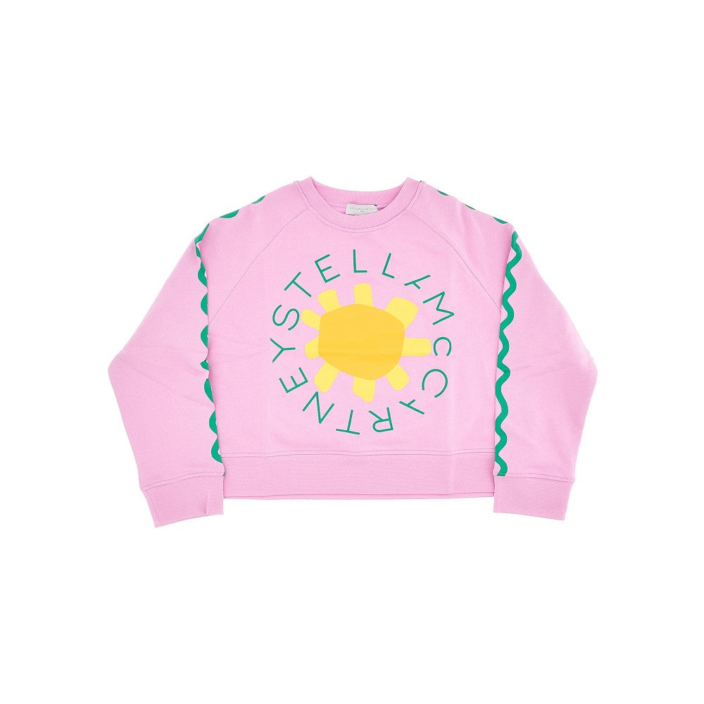 Felpa girocollo con stampa logo Sunflower