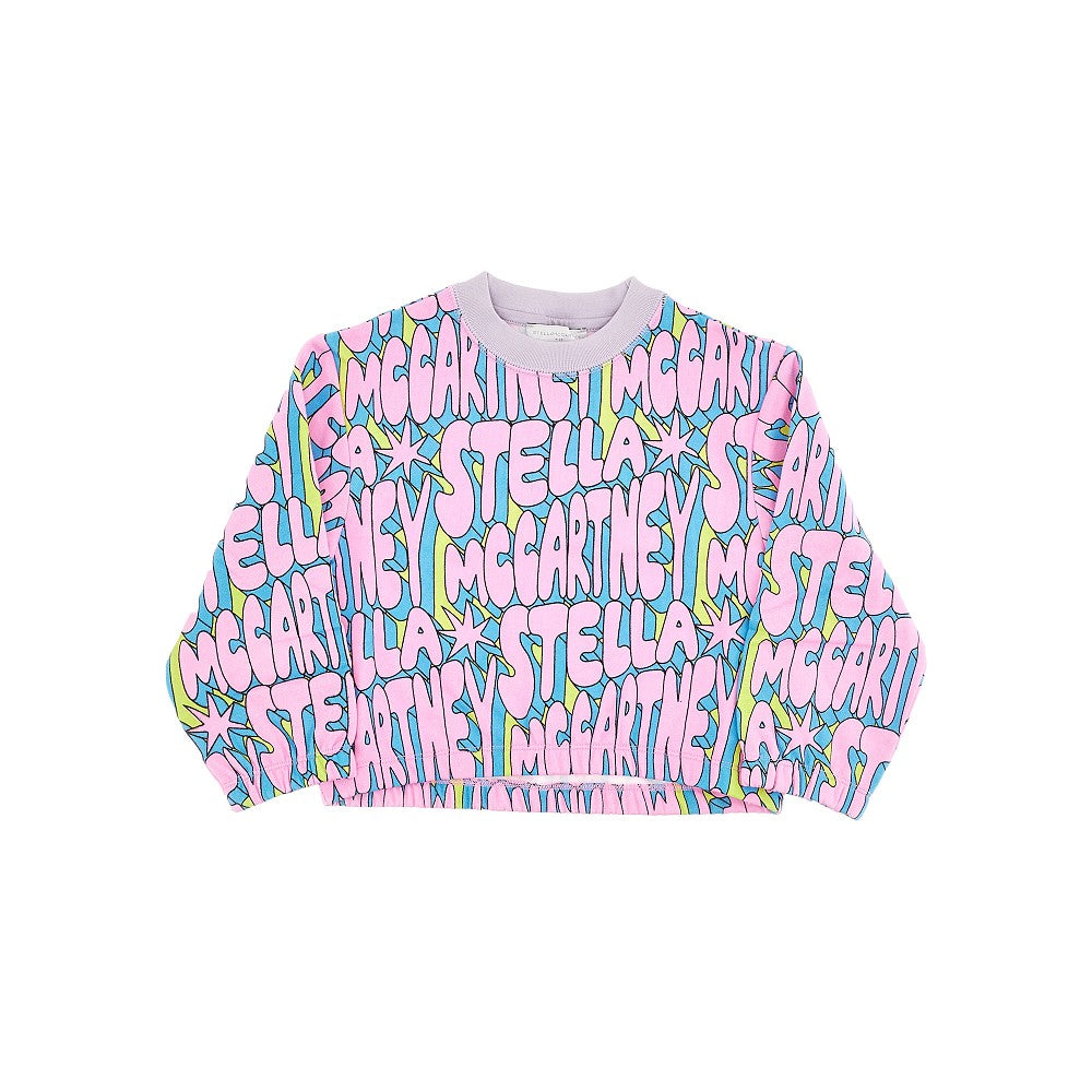 Logo pattern crewneck sweatshirt