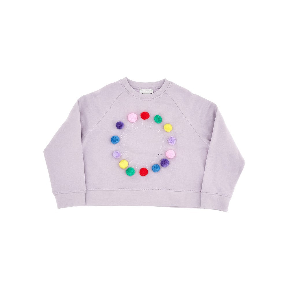Pompon crewneck sweatshirt