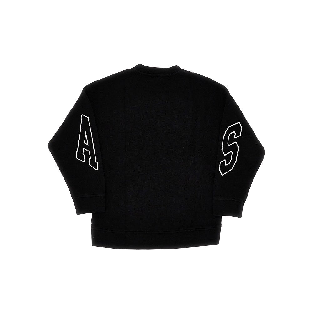 Sweatshirt with logo print and side zippers