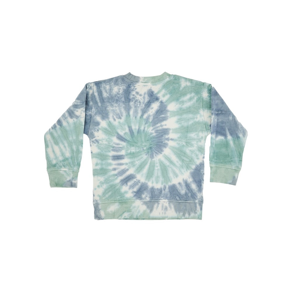 Tie-dye crewneck sweatshirt with logo print
