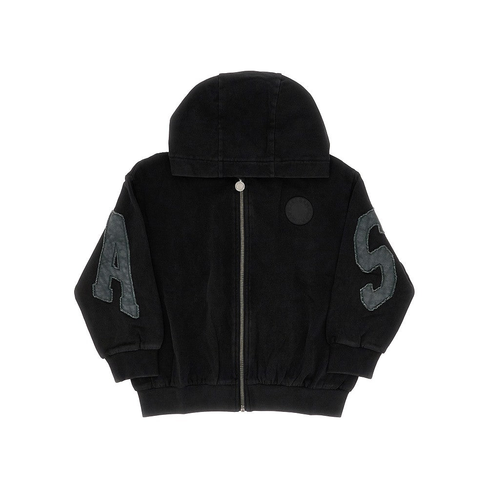 Felpa in french terry con logo ricamato
