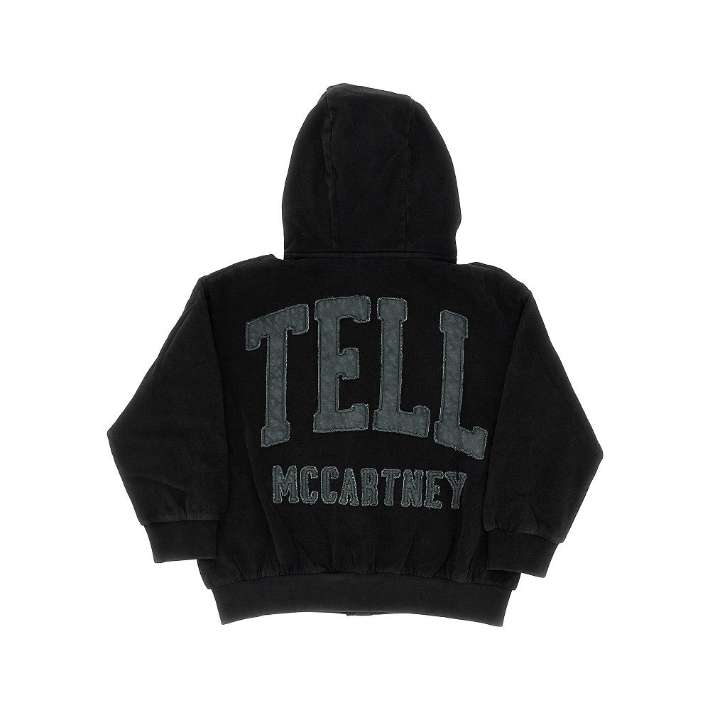 Felpa in french terry con logo ricamato