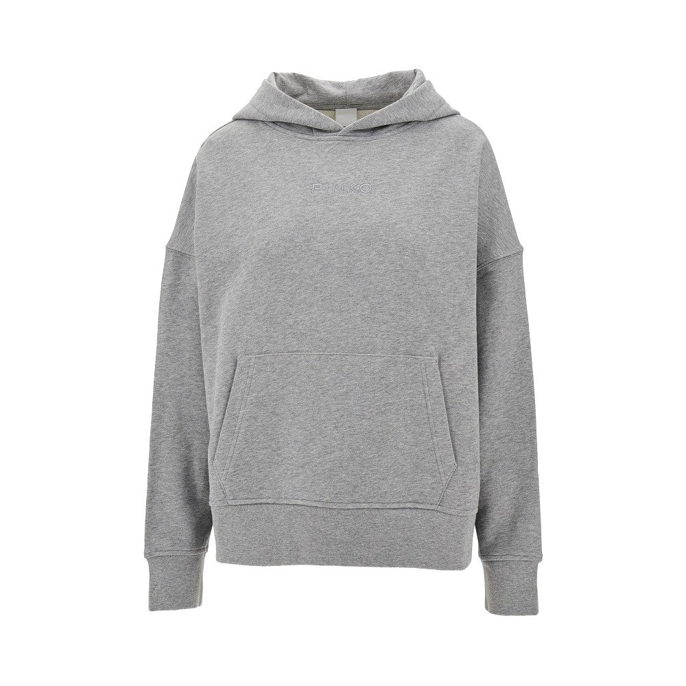 Oversized hoodie with logo embroidery