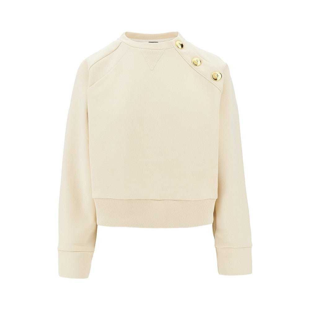 Crewneck sweatshirt with buttons