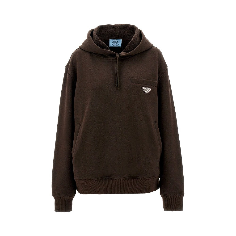 Felpa oversize con logo triangolo