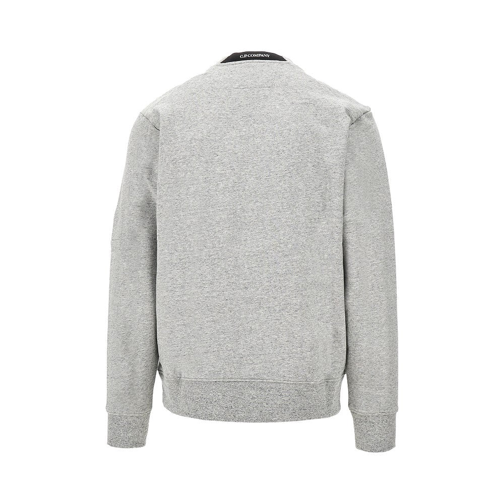 Diagonal raised fleece sweatshirt