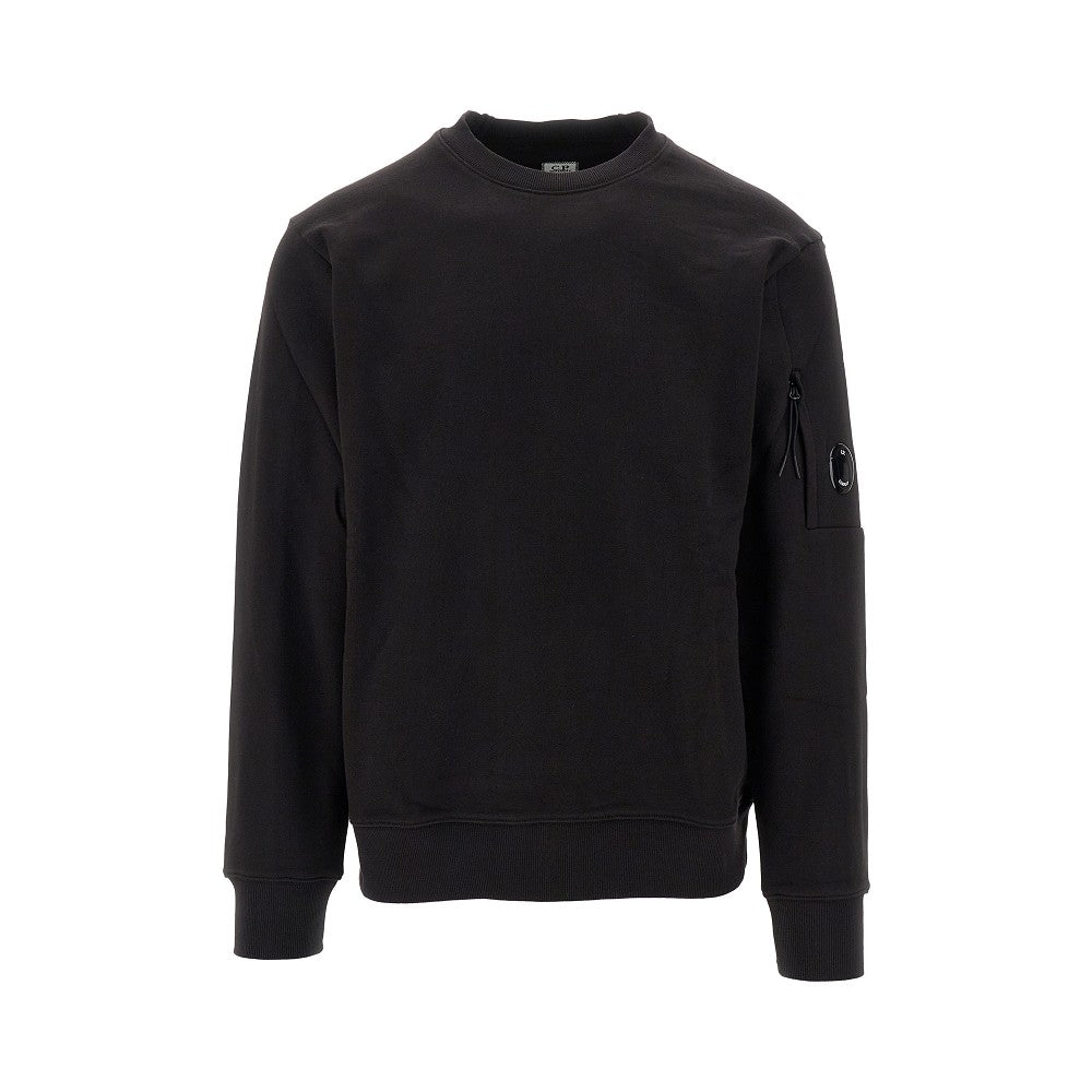 Diagonal raised fleece sweatshirt